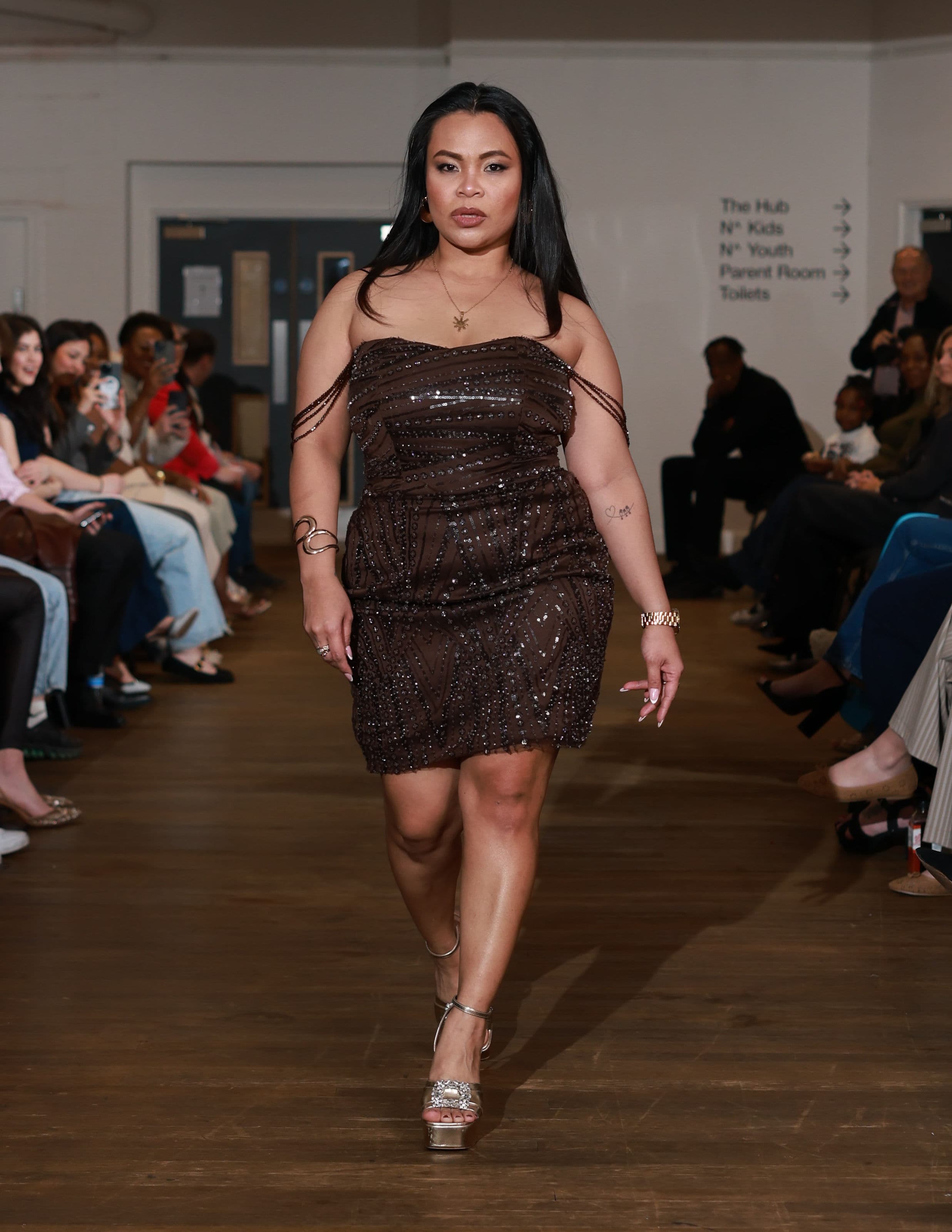 Fashion Week Yorkshire runway showcase 9: Model wearing couture fashion design