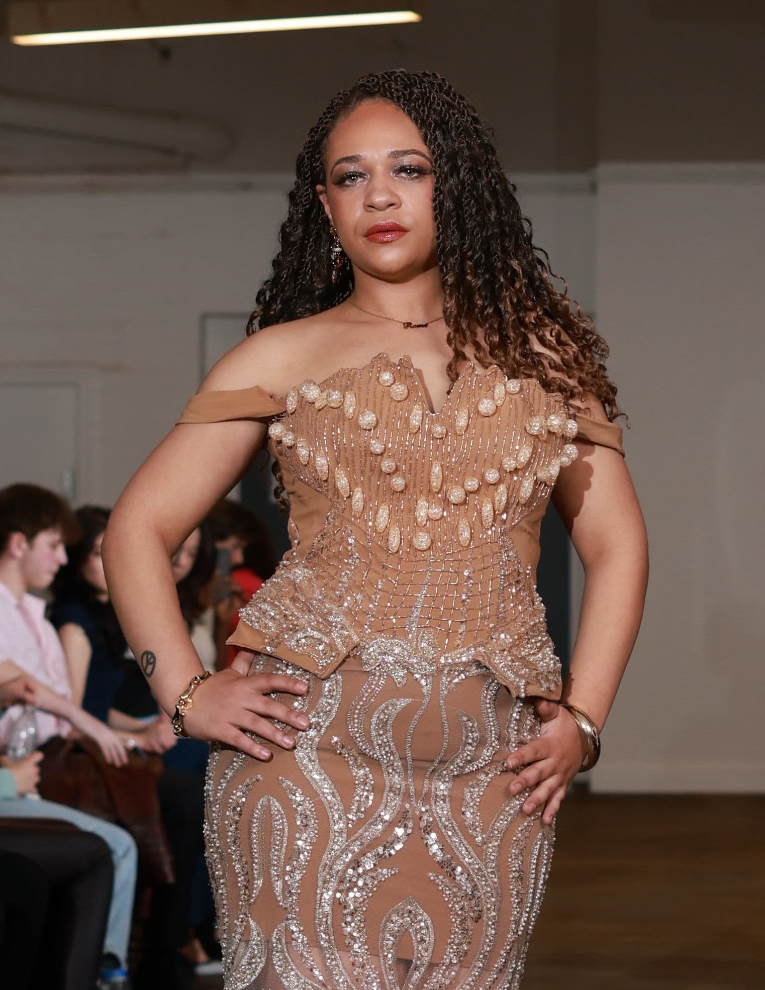 Fashion Week Yorkshire runway showcase 7: Model wearing couture fashion design