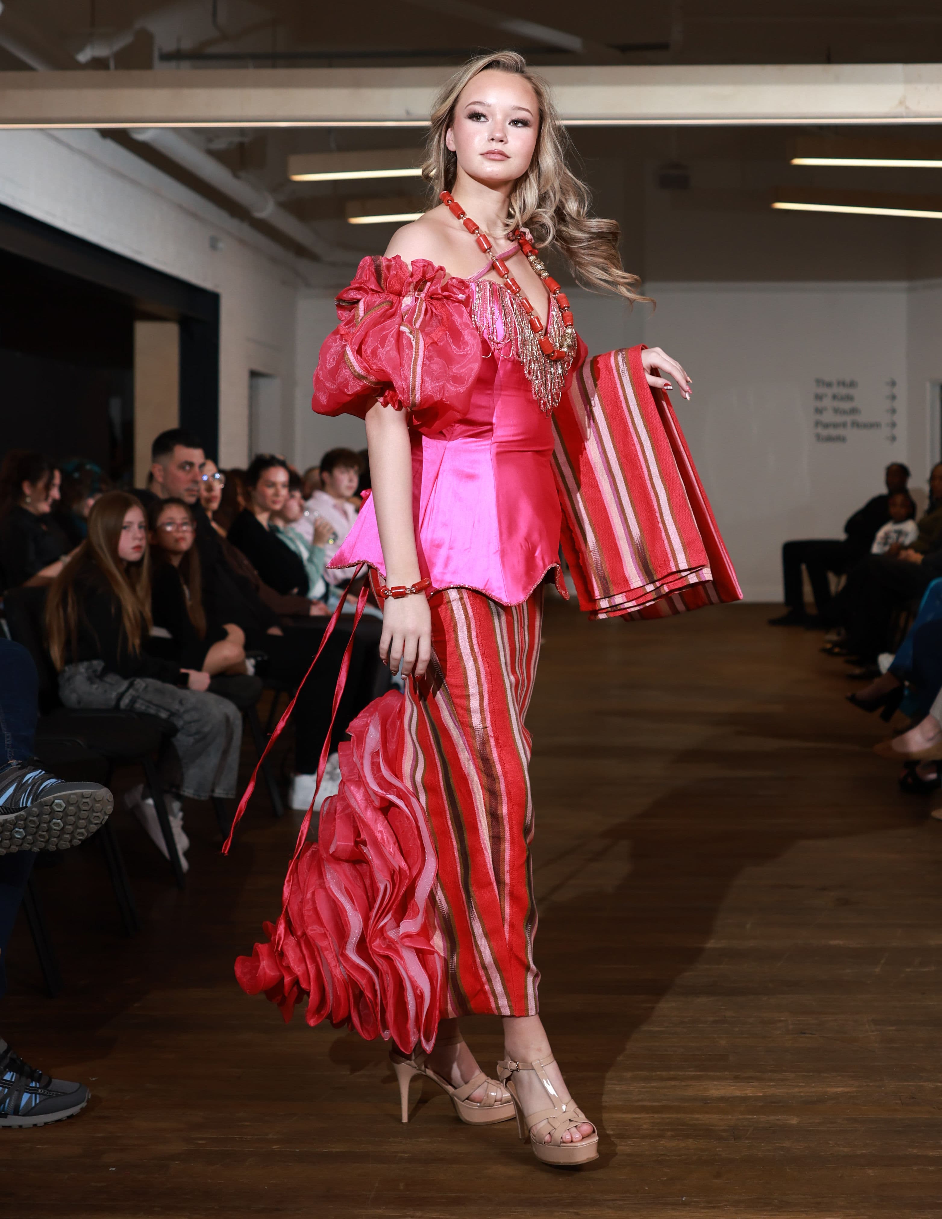 Fashion Week Yorkshire runway showcase 4: Model wearing couture fashion design