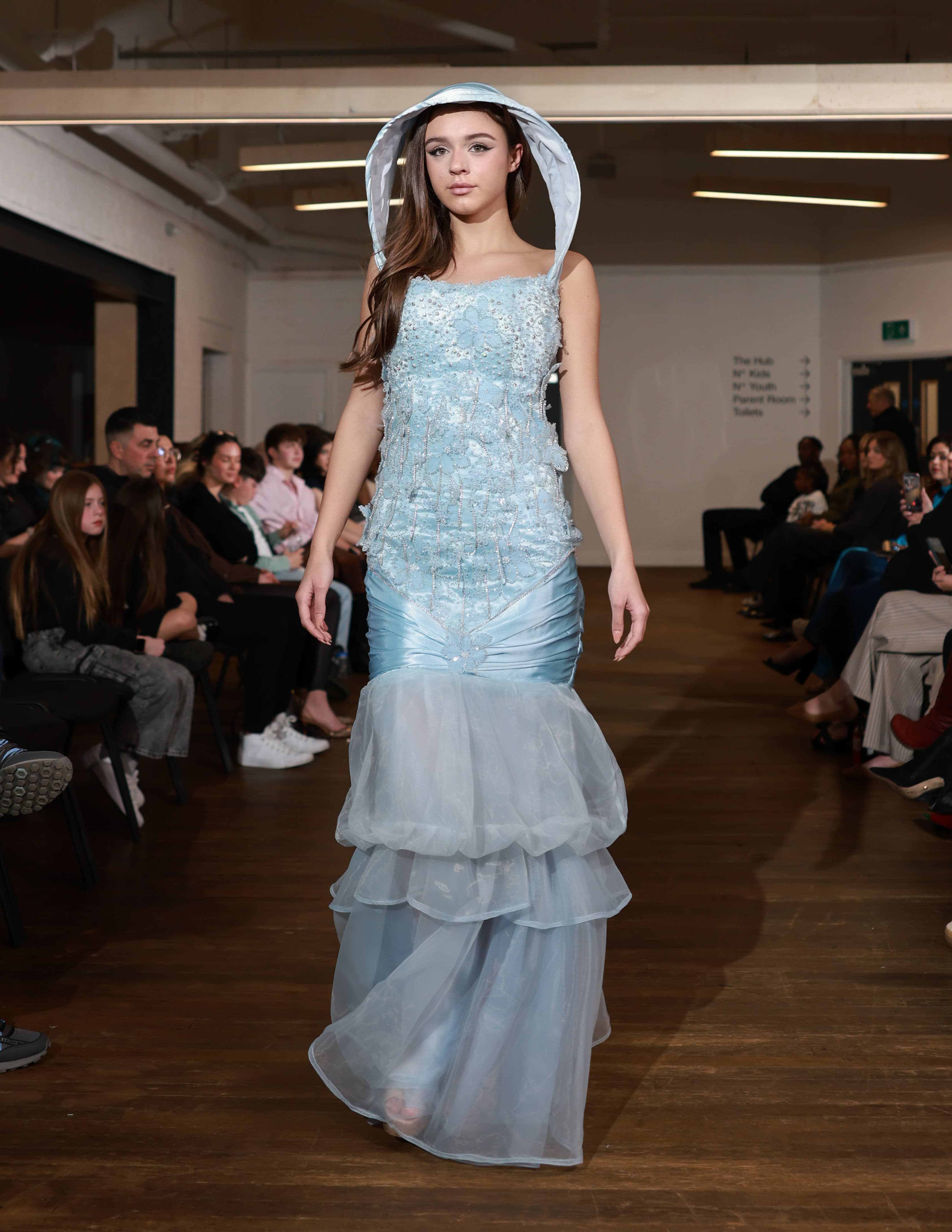 Fashion Week Yorkshire runway showcase 2: Model wearing couture fashion design
