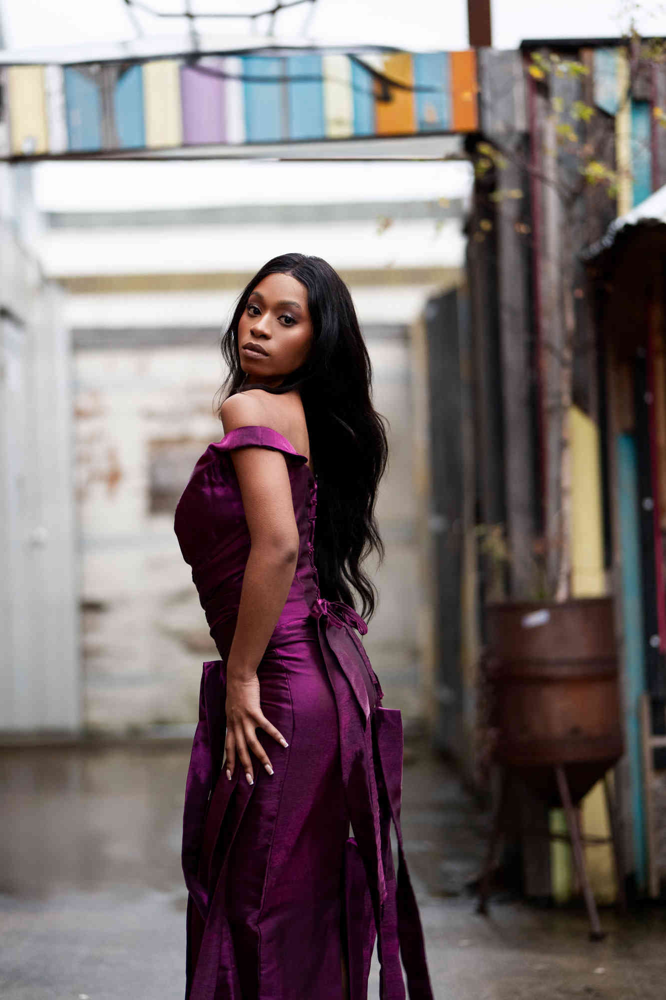 Blackfest Liverpool runway showcase 11: Model wearing couture fashion design