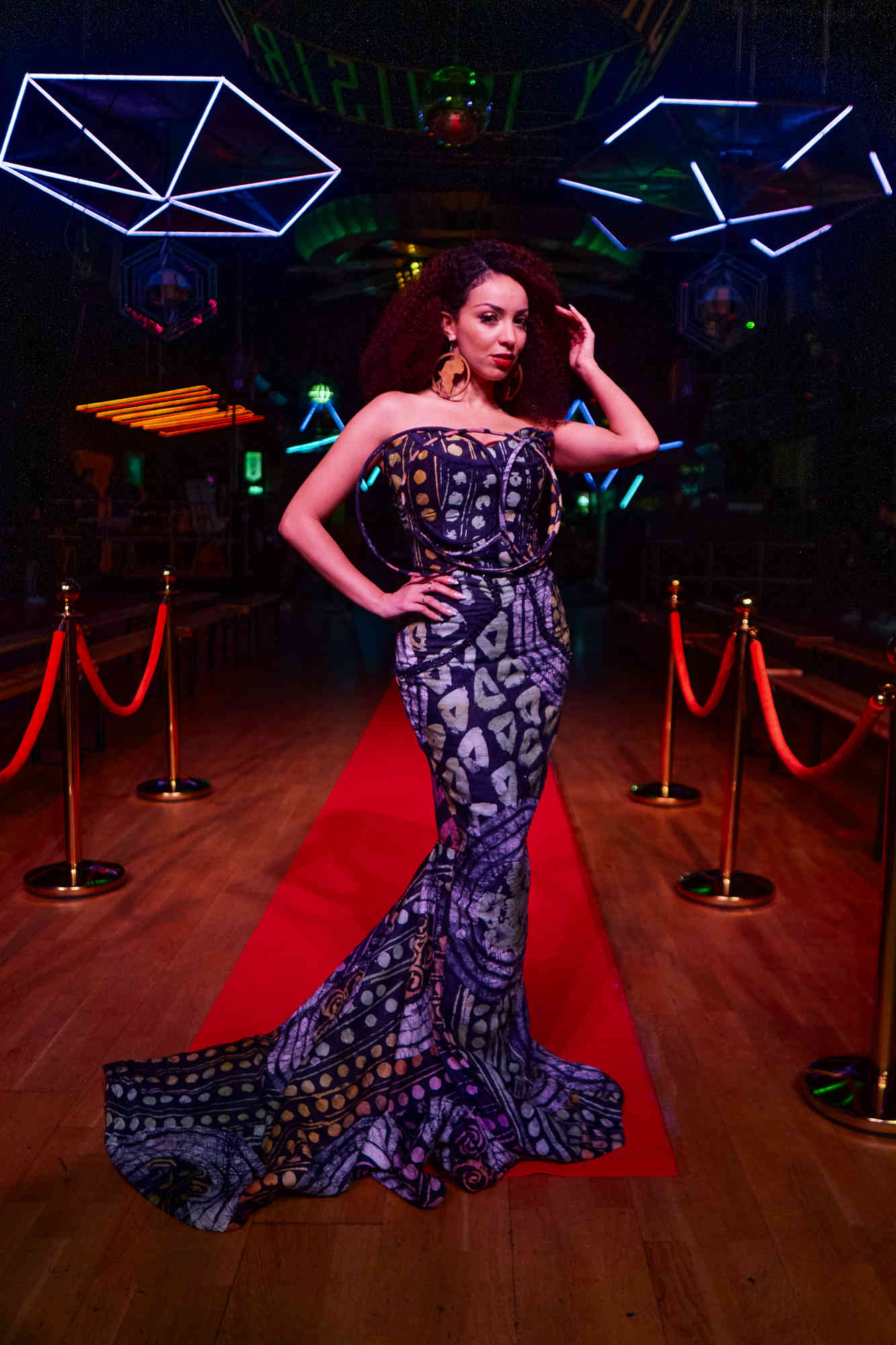 Blackfest Liverpool runway showcase 1: Model wearing couture fashion design