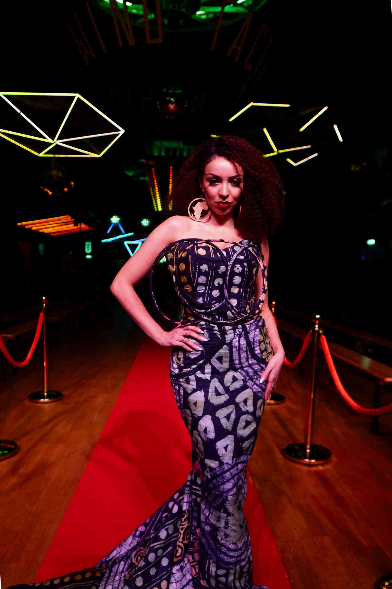 Blackfest Liverpool runway showcase 3: Model wearing couture fashion design