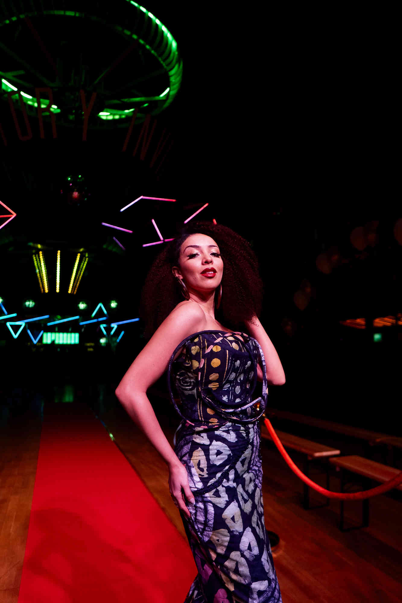 Blackfest Liverpool runway showcase 5: Model wearing couture fashion design